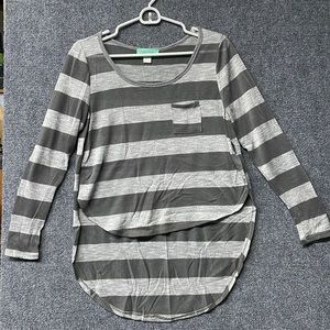 High-Lo long-sleeved shirt